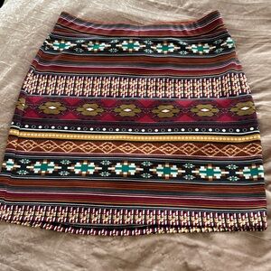 Wrangler Multicolor Aztec Skirt